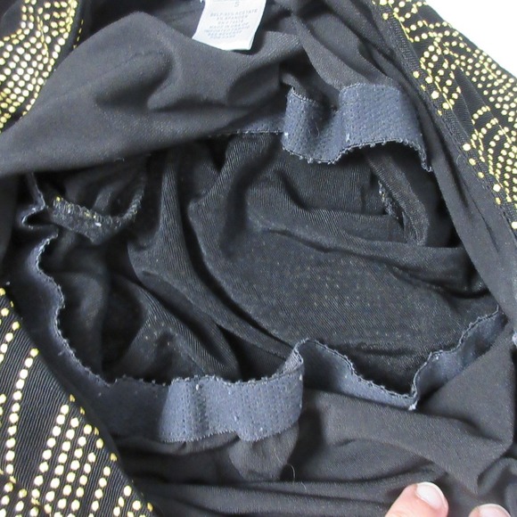 Cache One Shoulder Top Blouse Women S Black Gold Sequins Vtg Going Out y2k 244 - Picture 14 of 14